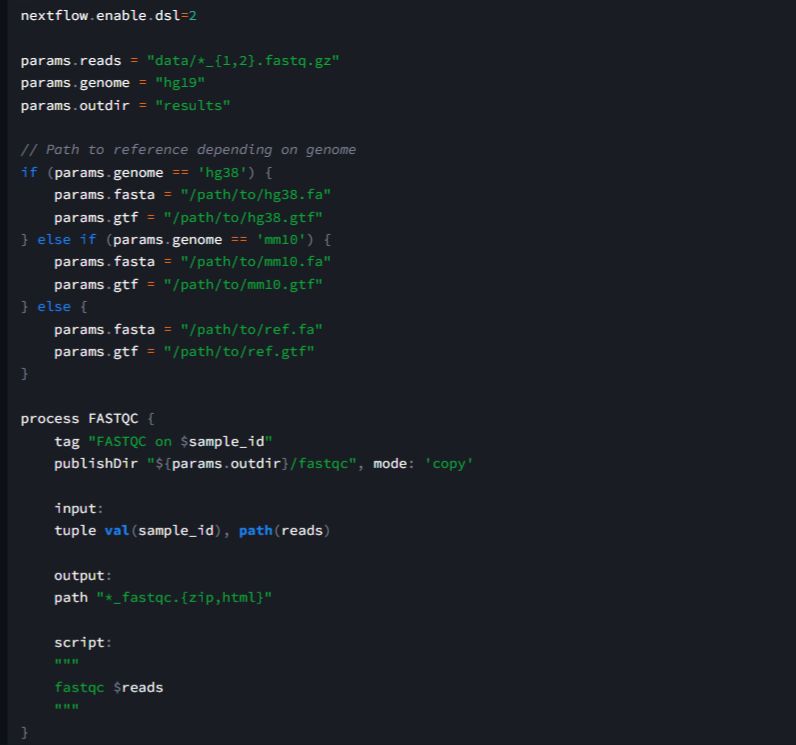 NGS workflow configuration